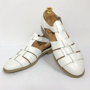 Vintage Capezio White Leather Loafers